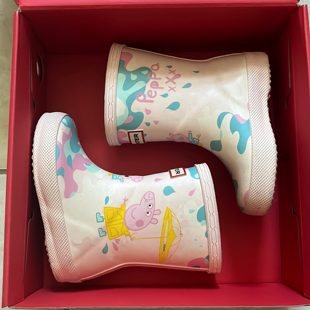 Child Peppa pig hunter rain boot size 5